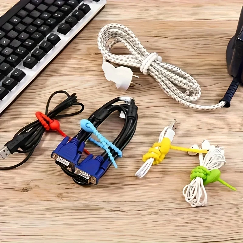 10개 실리콘 케이블 타이 - 다양한 색상의 재사용 가 - Cable Lock Flexible 리뷰 및 가격