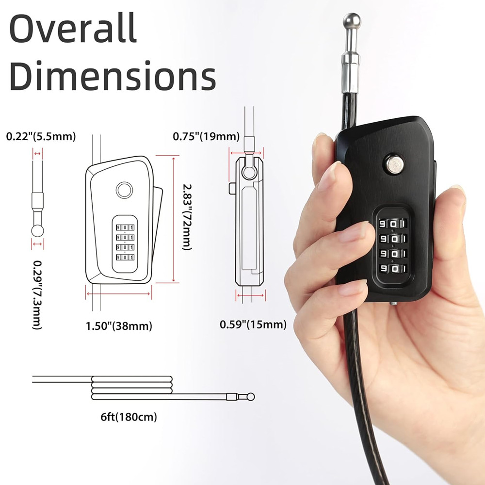파이썬 케이블 자물쇠 (자전거, 스쿠터, 트레일 카메라 - Cable Lock Flexible 리뷰 및 가격